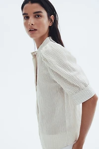 Puff-sleeved blouse