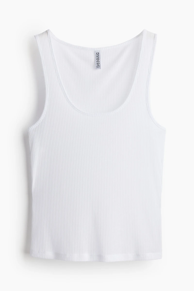 Sheer Ribbed Tank Top