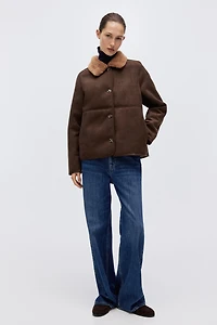 Jacket with Teddy Fleece Collar