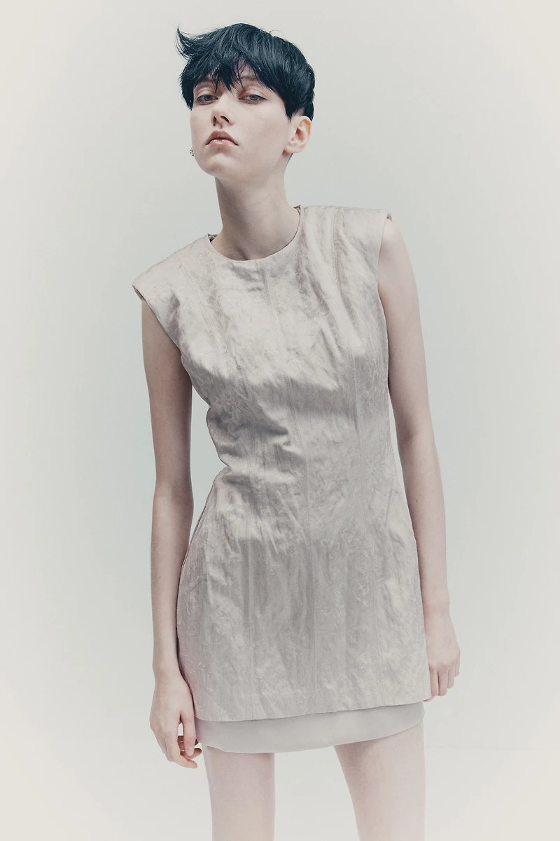 Jacquard-Weave Dress