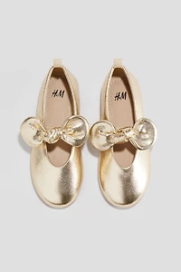 Bow-Detail Ballet Flats