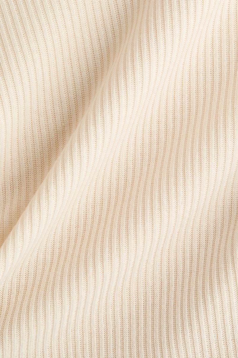 Ribbed Top with Collar