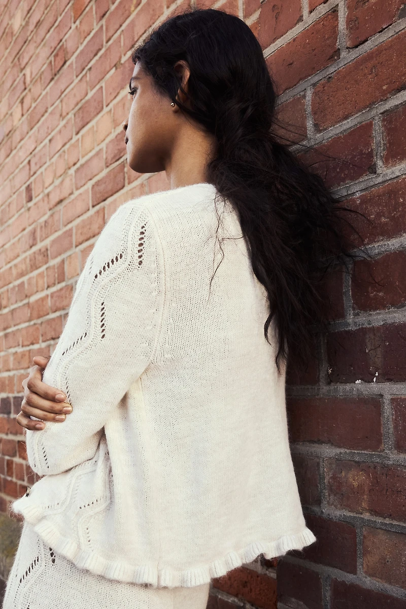 Chandail en tricot pointelle