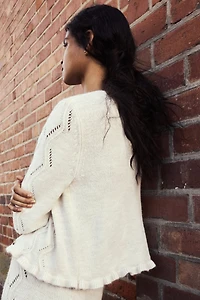 Chandail en tricot pointelle