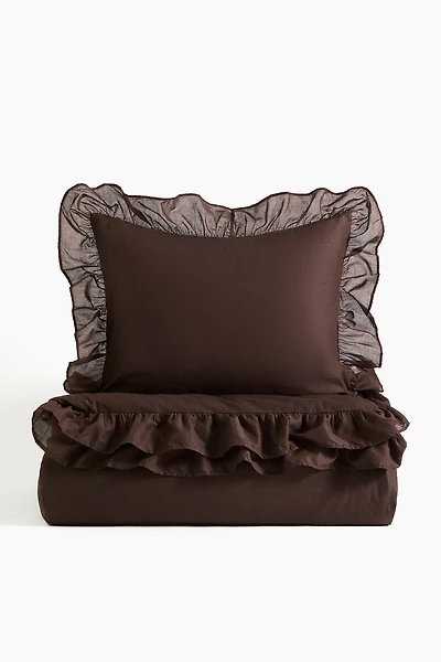 Flounced Single Duvet Cover Set