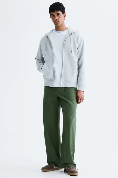 Pantalon décontracté en sergé