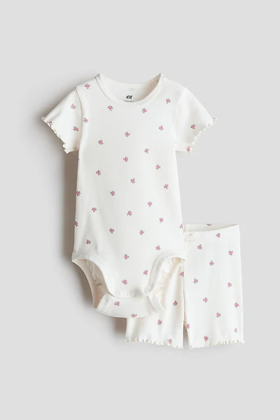 Ensemble 2 pièces en coton côtelé