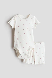 Ensemble 2 pièces en coton côtelé