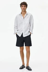Regular-Fit Linen-Blend Shorts