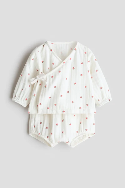 2-Piece Wrapover Muslin Set