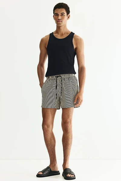 Seersucker swim shorts