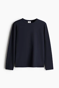 Regular Fit Long-Sleeved Waffled Shirt