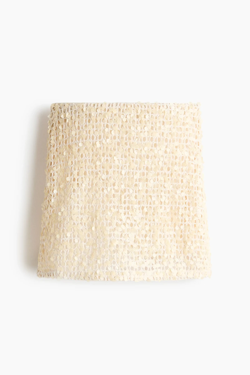 Sequined Mesh Skirt