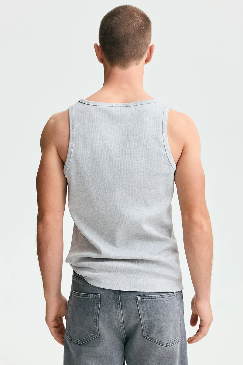 Slim-Fit Ribbed Tank Top