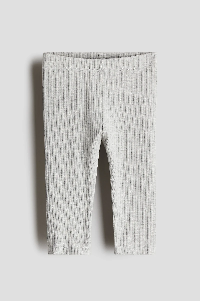 Ribbed Cotton Leggings