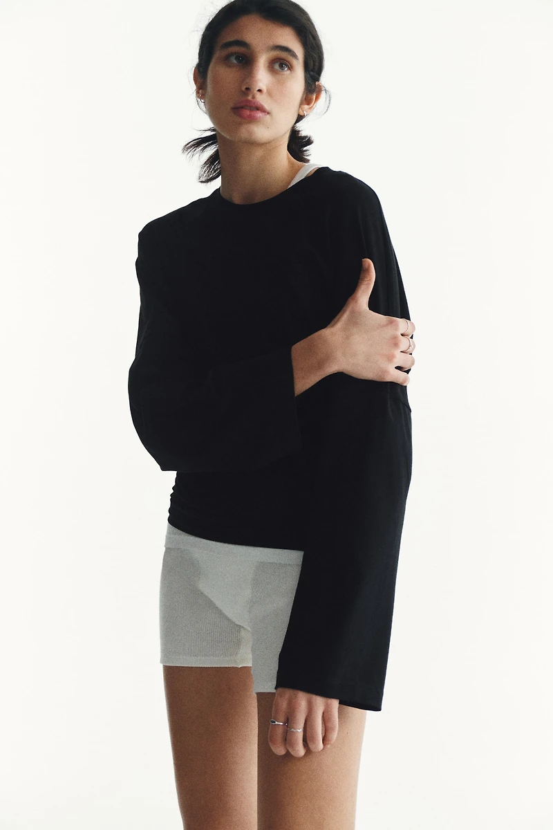 Haut à manches longues en coton