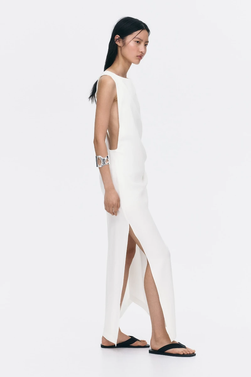 Robe en sergé avec détail torsadé