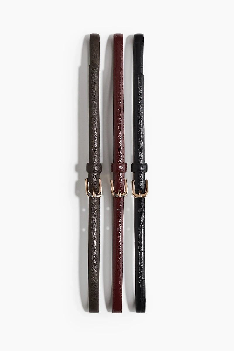 3-pack Narrow Belts