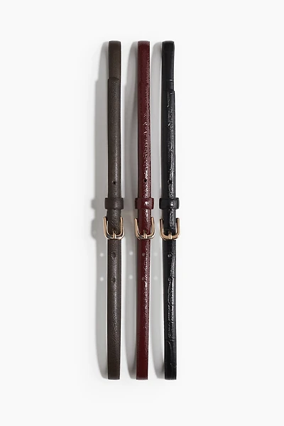 3-pack Narrow Belts