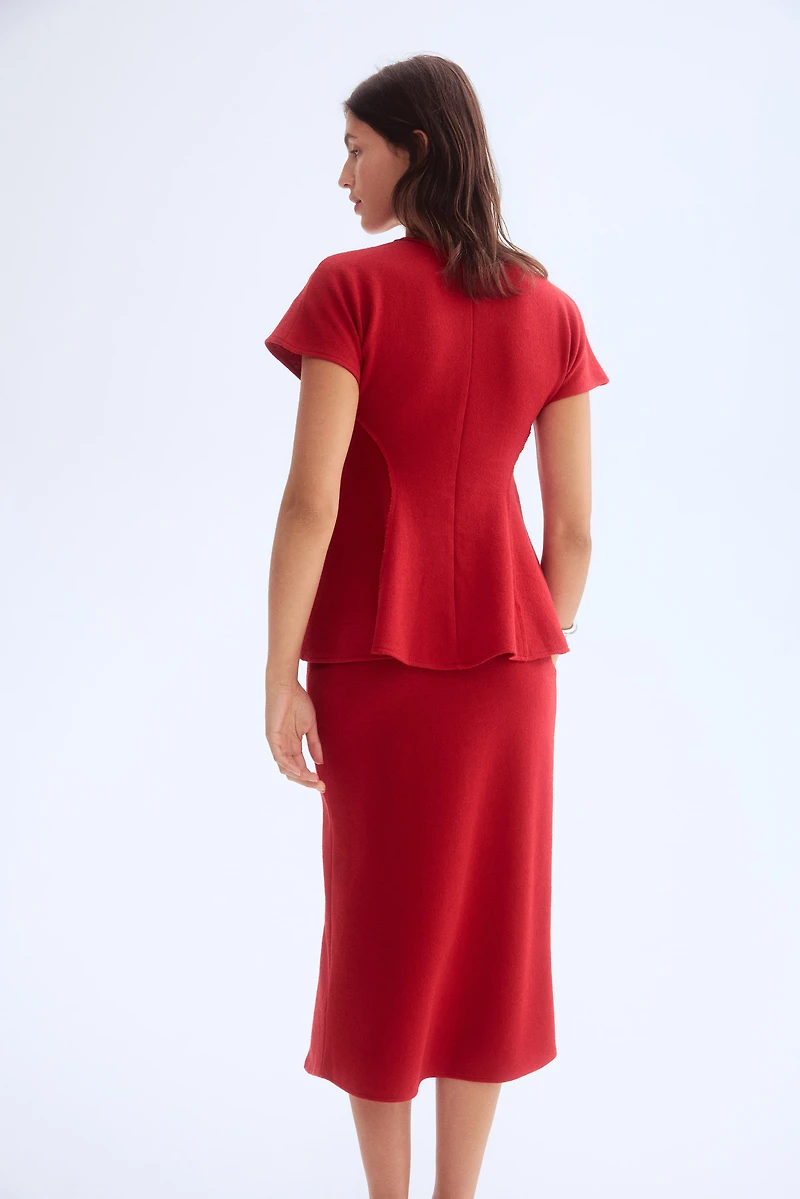 Haut évasé en tricot fin