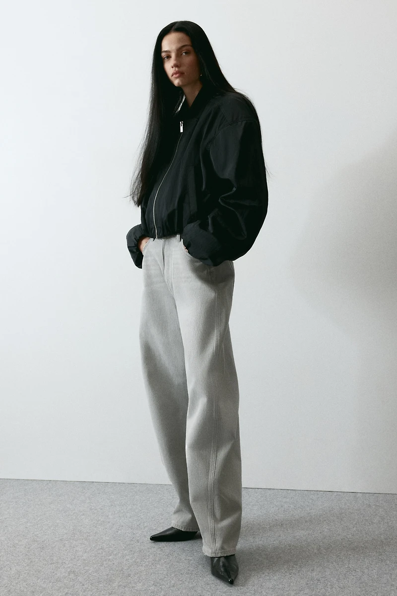 Barrel Leg High Waist Jeans