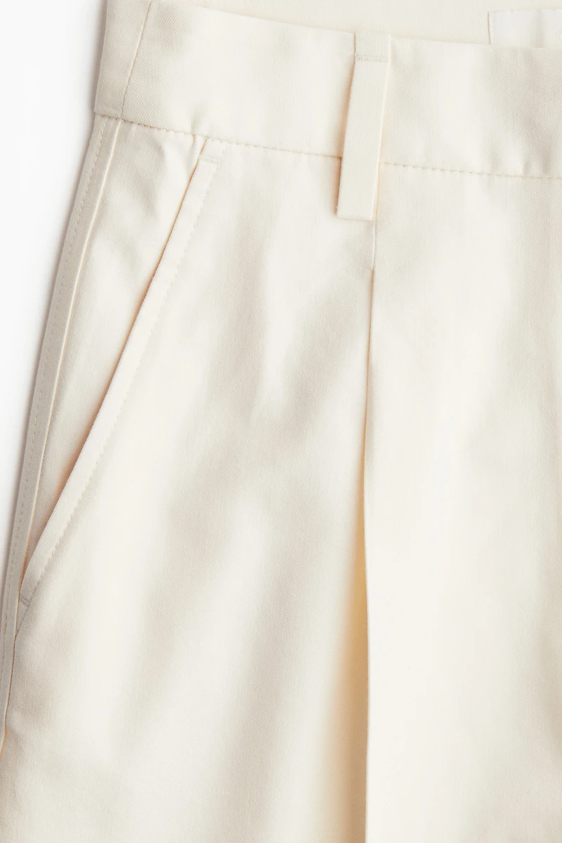 Belted Twill Shorts
