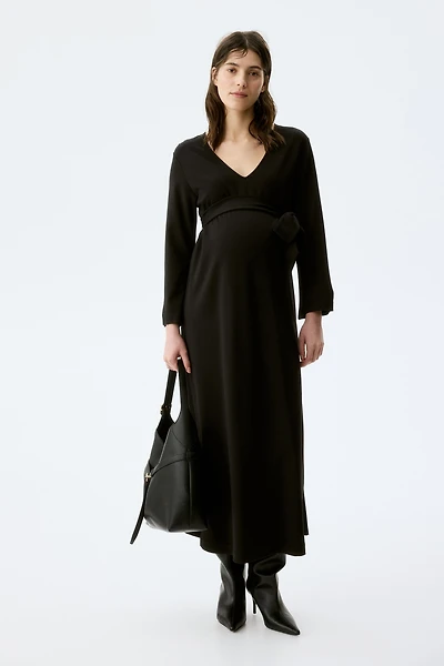MAMA Tie-Belt Jersey Dress