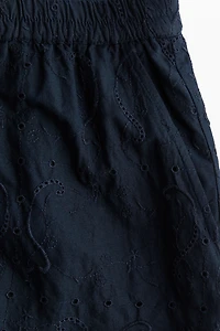 Eyelet-Embroidered Cotton Shorts