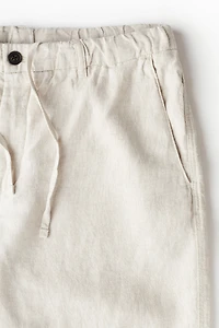 Regular Fit Linen Shorts