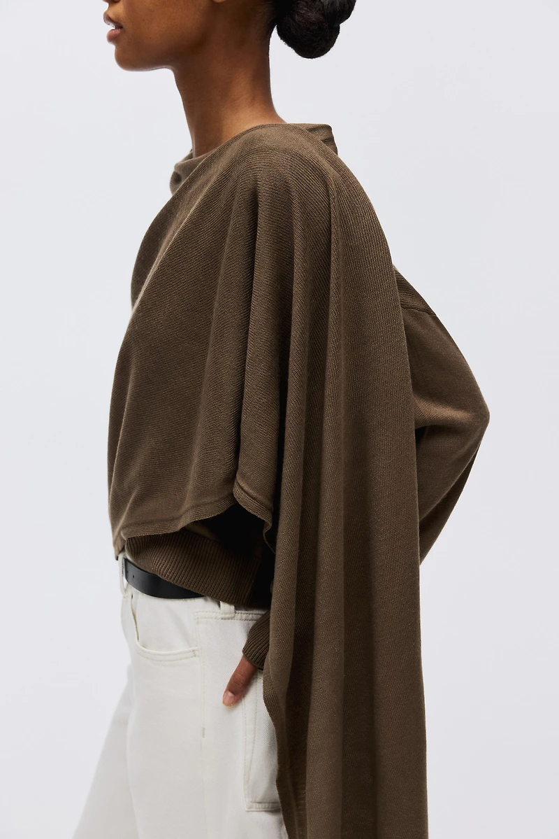 Scarf-Detail Sweater