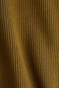 Rib-Knit Shoulder-Pad Top