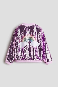 Sequined Bomber Jacket