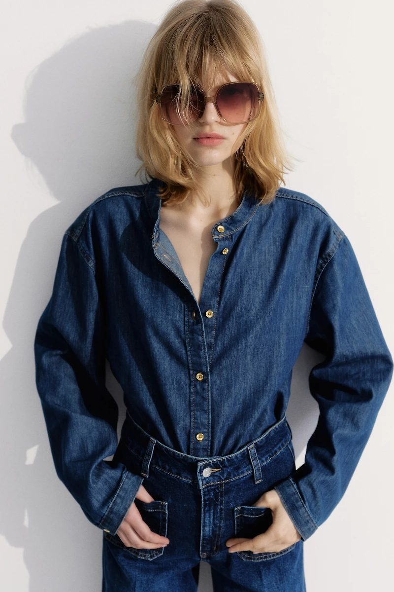 Loose-Fit Denim Shirt