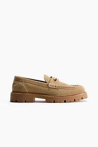 Chunky Split Suede Loafers
