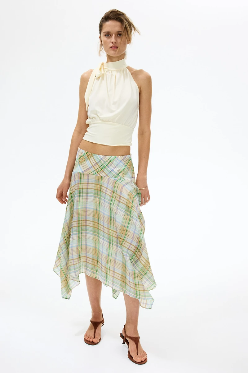 Lyocell-Blend Handkerchief Skirt