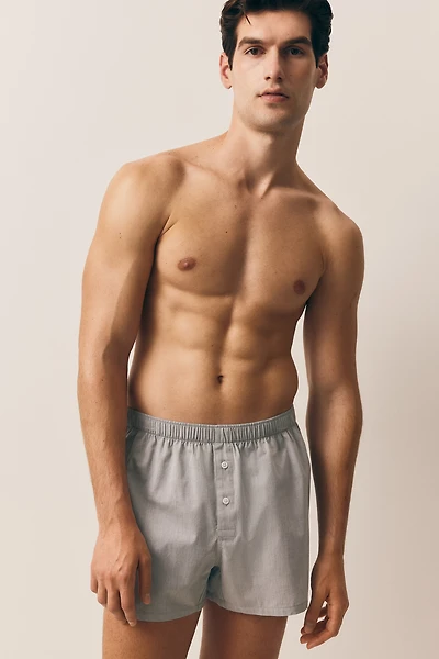 3-Pack Woven Cotton Boxer Shorts
