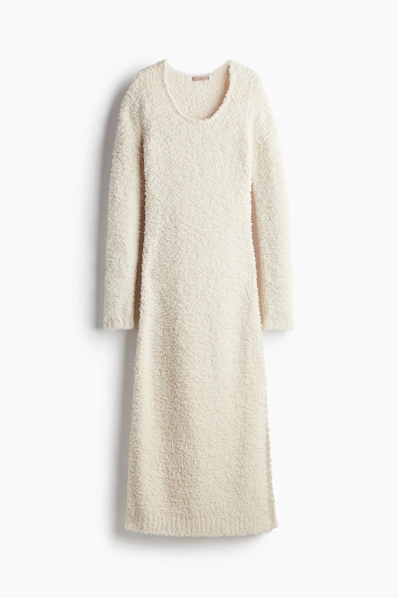 Robe en tricot duveteux
