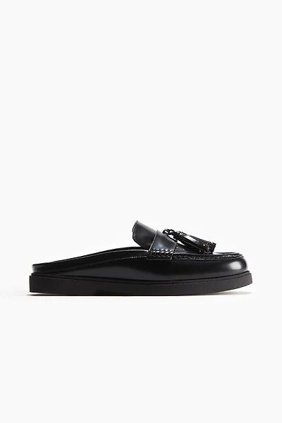 Leather Mule Loafers