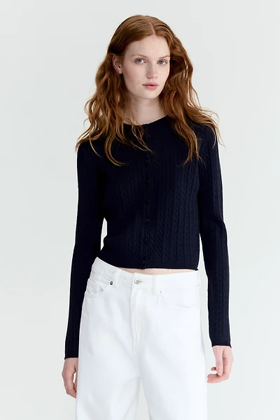 Cable-Knit Cardigan