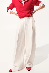 Wide-Leg Dress Pants