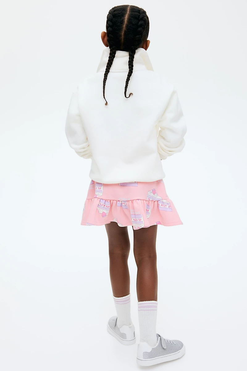 Flounce-Trimmed Skirt