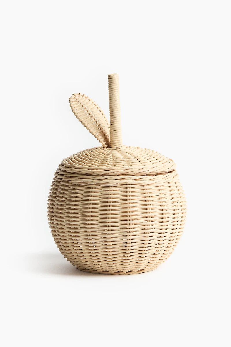 Small Berry-Shaped Rattan Storage Basket