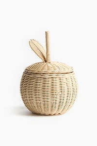 Small Berry-Shaped Rattan Storage Basket