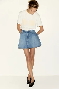 T-Shirt with Embroidered Motif