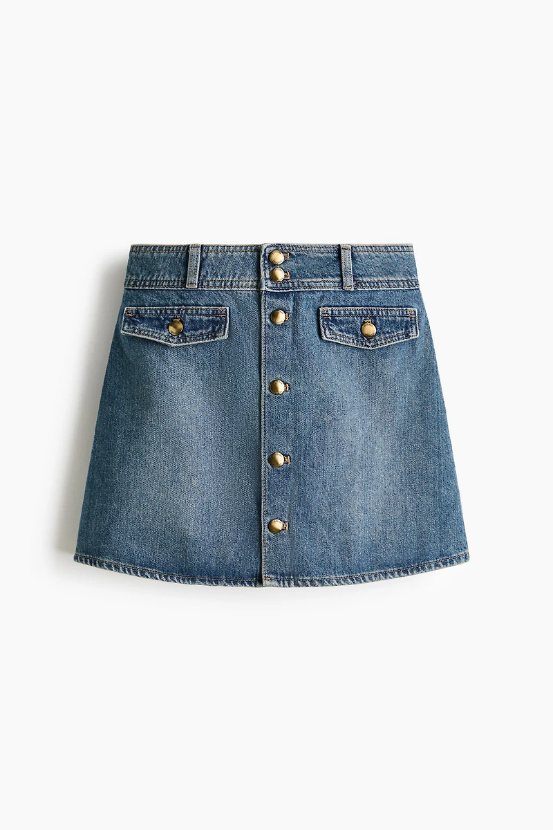Minijupe trapèze en denim