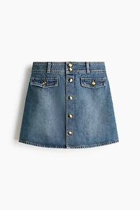 Minijupe trapèze en denim