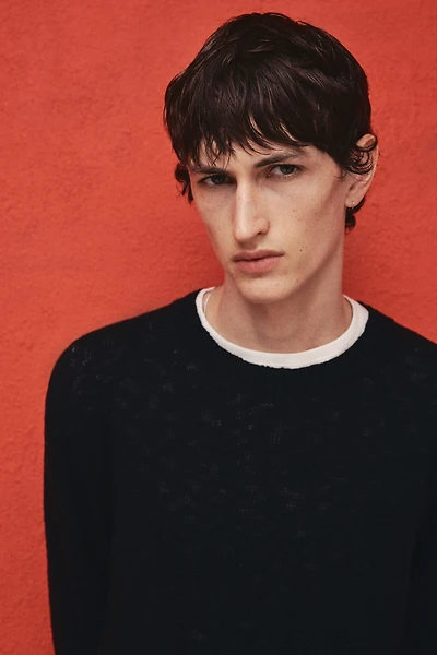 Regular-Fit Rolled Edge Sweater