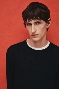Regular-Fit Rolled Edge Sweater
