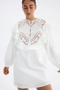 Robe tunique en lin mélangé