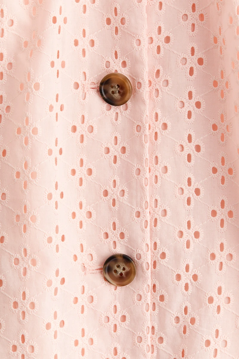 Veste en coton avec broderie anglaise